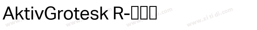 AktivGrotesk R字体转换